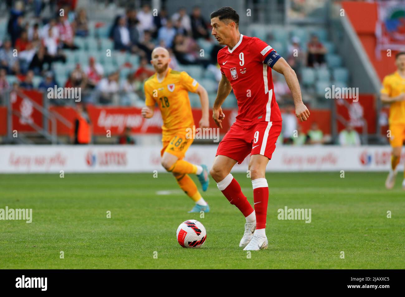 Wroclaw, Pologne, 1 juin 2022. UEFA Nations League Group A4 match entre la Pologne et le pays de Galles au Tarczynski Arena de Wroclaw, Pologne photo : Robert Lewandowski © Piotr Zajac/Alamy Live News Banque D'Images