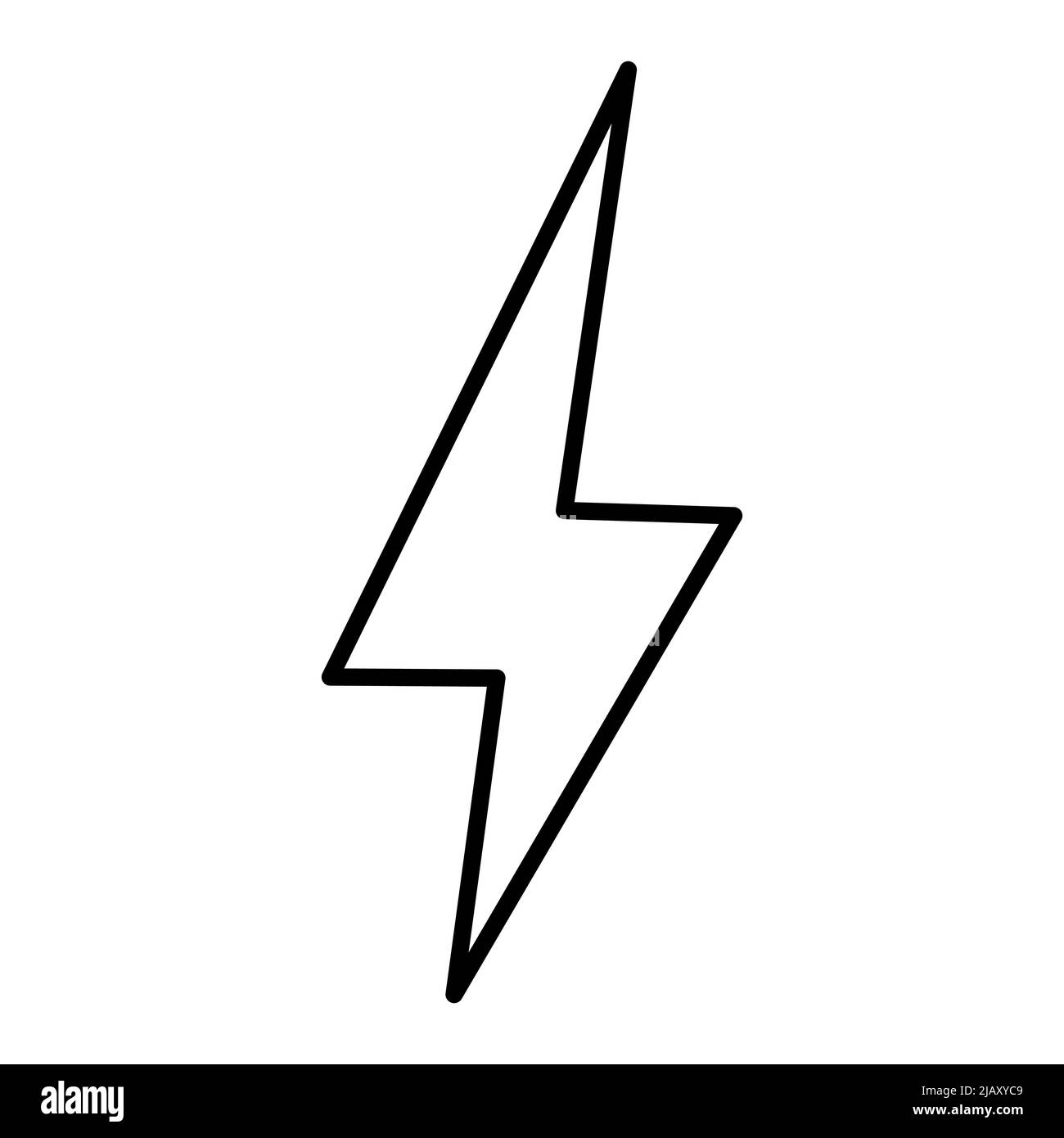 Icône de ligne d'éclair. Symbole d'énergie, de charge. Illustration ...