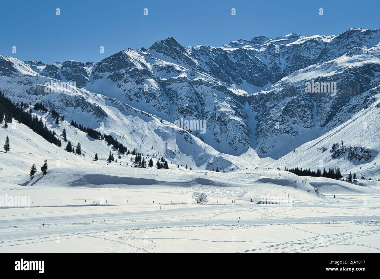 Hiverner dans les montagnes du Hohe Tauern dans la vallée de Gastein Banque D'Images