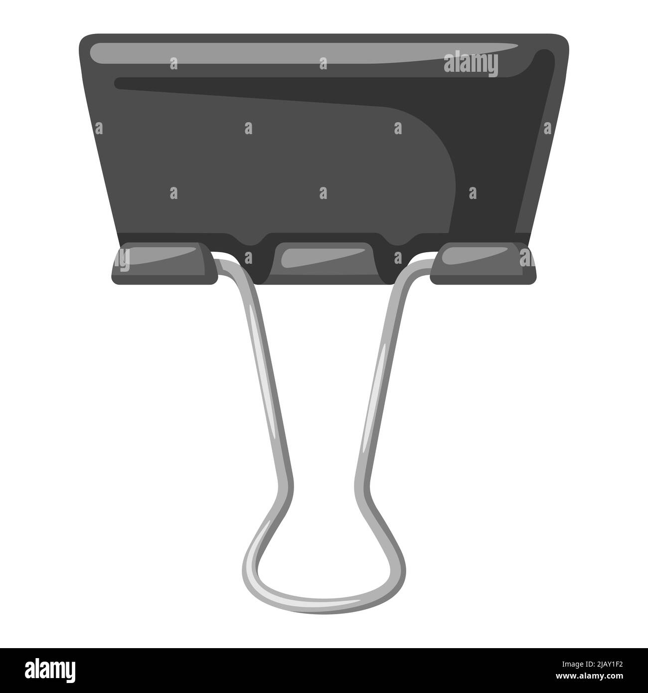 Illustration d'un trombone. Fournitures de bureau, accessoires pour l'école et le travail. Papeterie stylisée pour le design et le modèle. Illustration de Vecteur