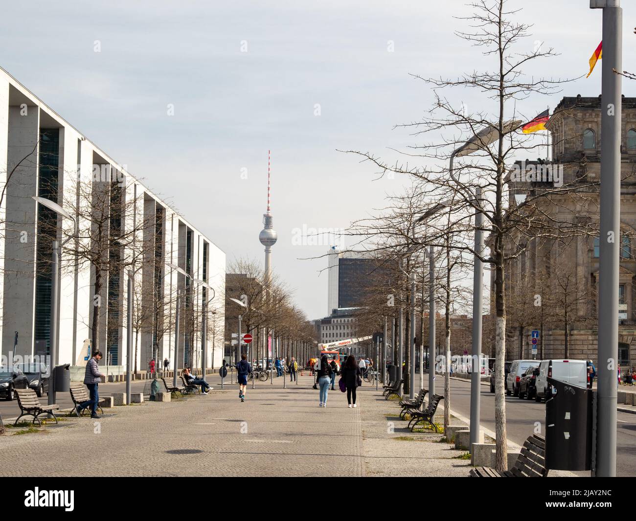 BERLIN, ALLEMAGNE - 13 AVRIL 2022. Le Reichstag à Berlin Banque D'Images