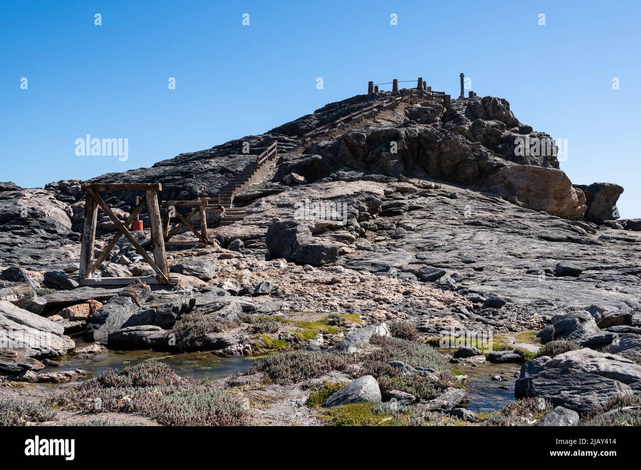Rochers à Diaz point sur la péninsule de Luderitz en Namibie Banque D'Images