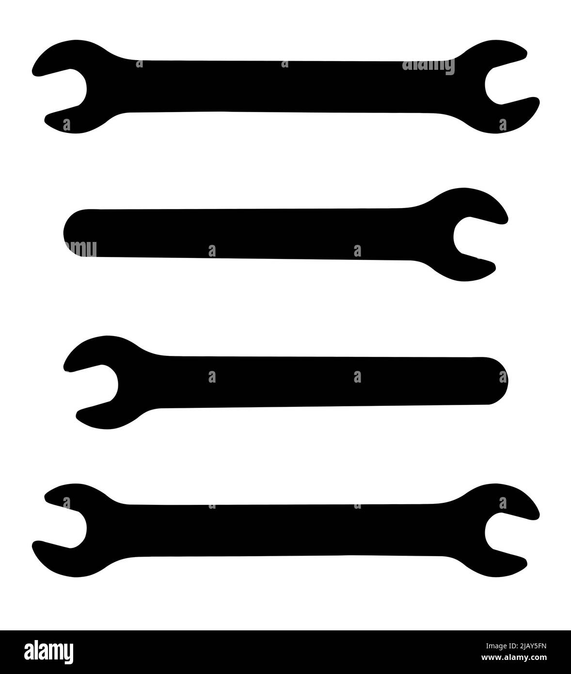 clé, outil de réparation improvisé, sur un fond blanc isolé, collage Banque D'Images