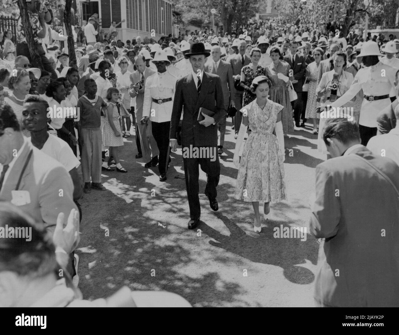 Princess Margaret - Tour des Antilles, 1955 - Tours royaux. 10 mars 1955. (Photo par Associated Press Newphoto). Banque D'Images