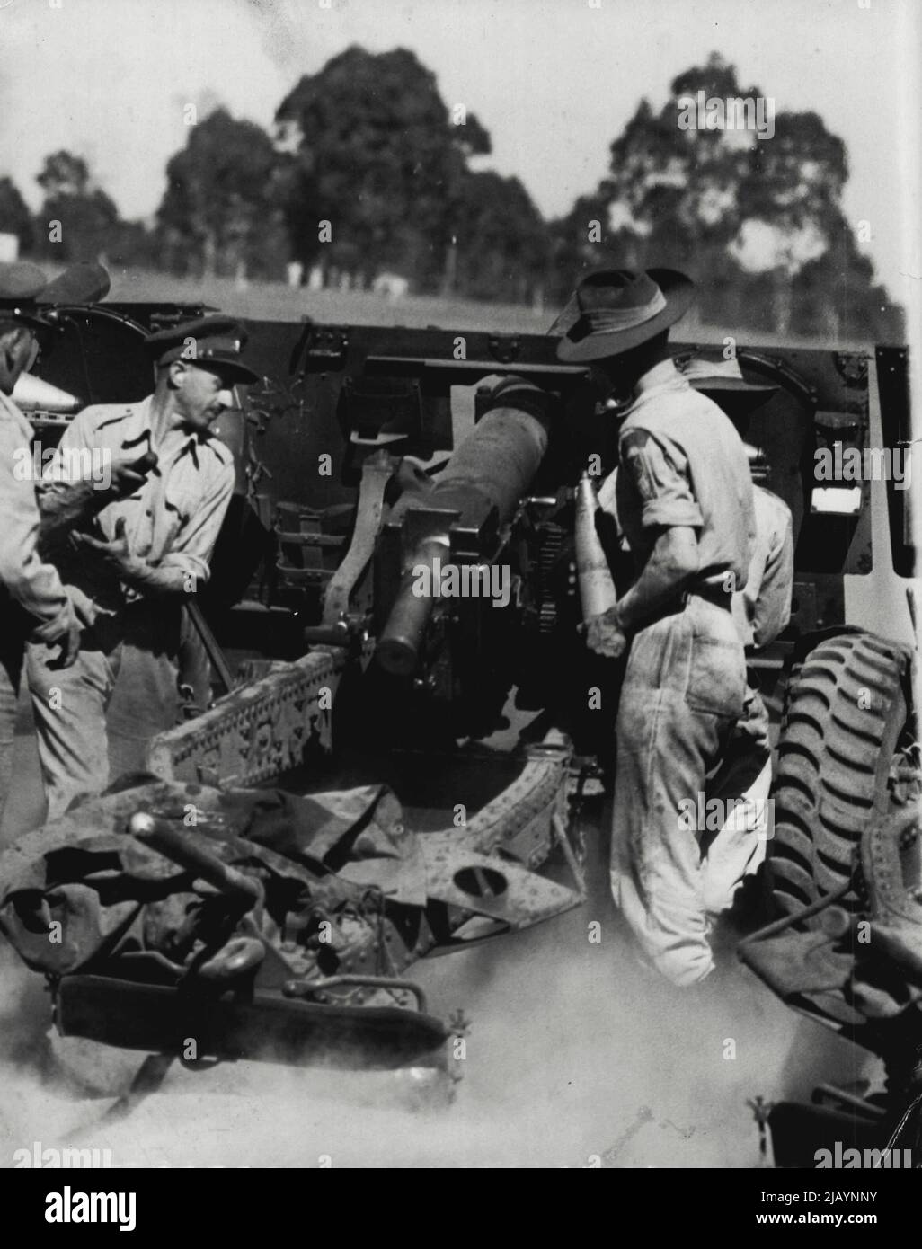 Militaire-général - canons-australien. 26 août 1954. Banque D'Images