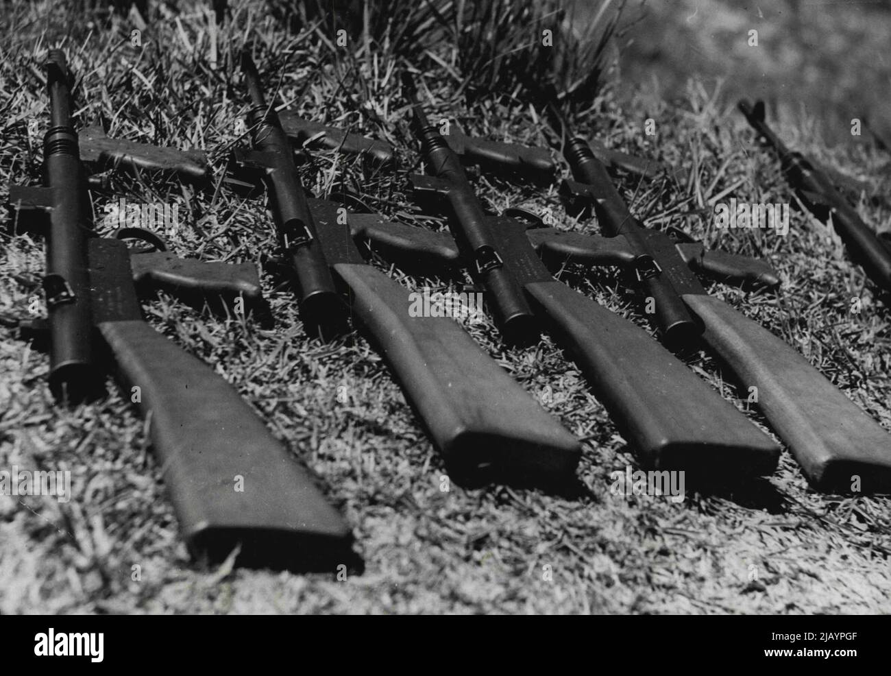 Militaire-Gen-Guns-Owen Guns. 27 mars 1947. Banque D'Images