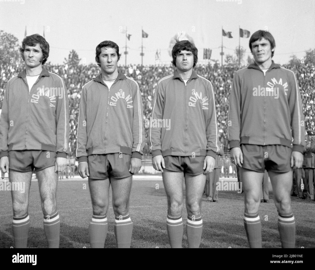 Équipe nationale roumaine de football (soccer) , environ 1976. Banque D'Images