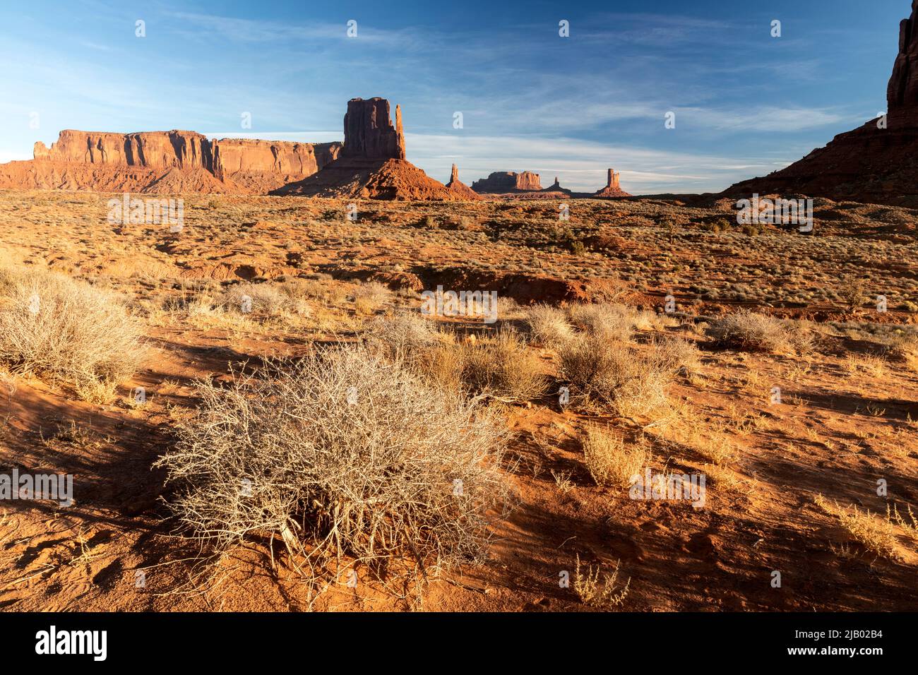 AZ00421-00....ARIZONA - buttes de grès dans le parc tribal de Monument Valley Navajo. Banque D'Images