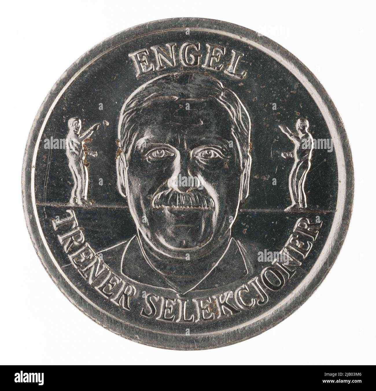 Jeton PZPN : entraîneur d'Engel Banque D'Images