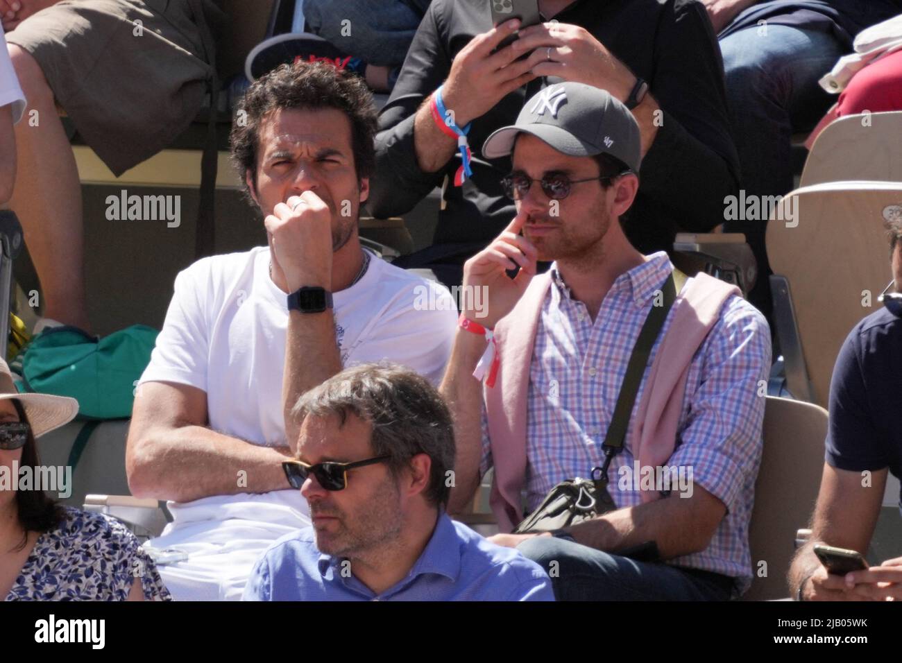 Amir Haddad dans les stands lors de l'Open de France Roland Garros 2022 sur 01 juin 2022 à Paris, France. Photo de Nasser Berzane/ABACAPRESS.COM Banque D'Images