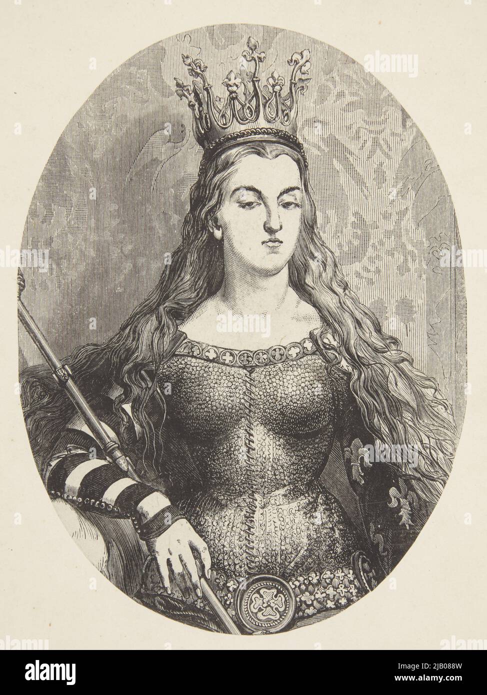 Jadwiga Andegaweńska (1373/1374 Buda 1399 Cracovie) Reine de Pologne, couronné en 1384 Styfi, Jan (1841 1921), Matejko, Jan (1838 1893) Banque D'Images