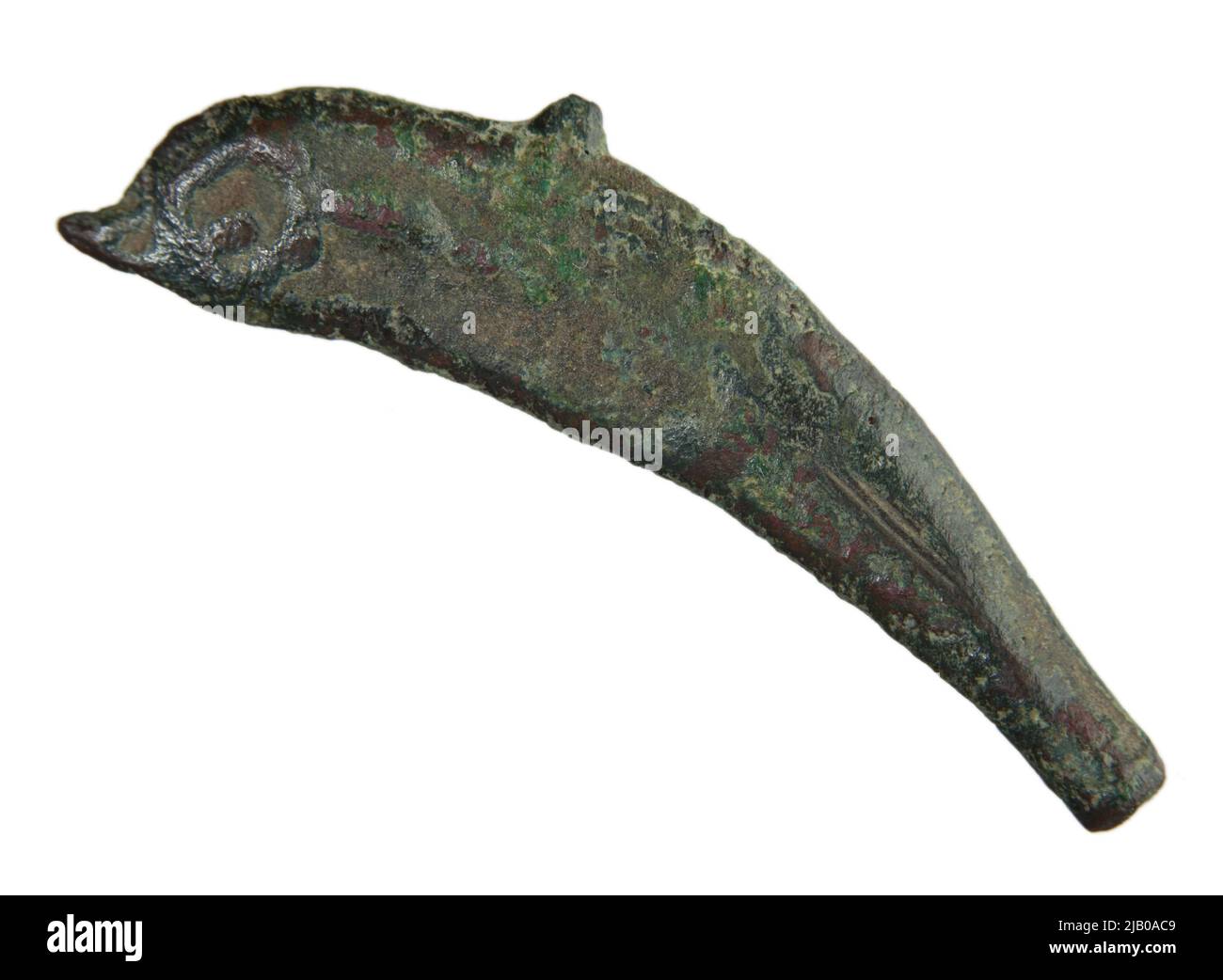 Grèce, Sarmacja, Olmia, V le début du 4th siècle av. J.-C., Dolphin Money, AE Mint Banque D'Images