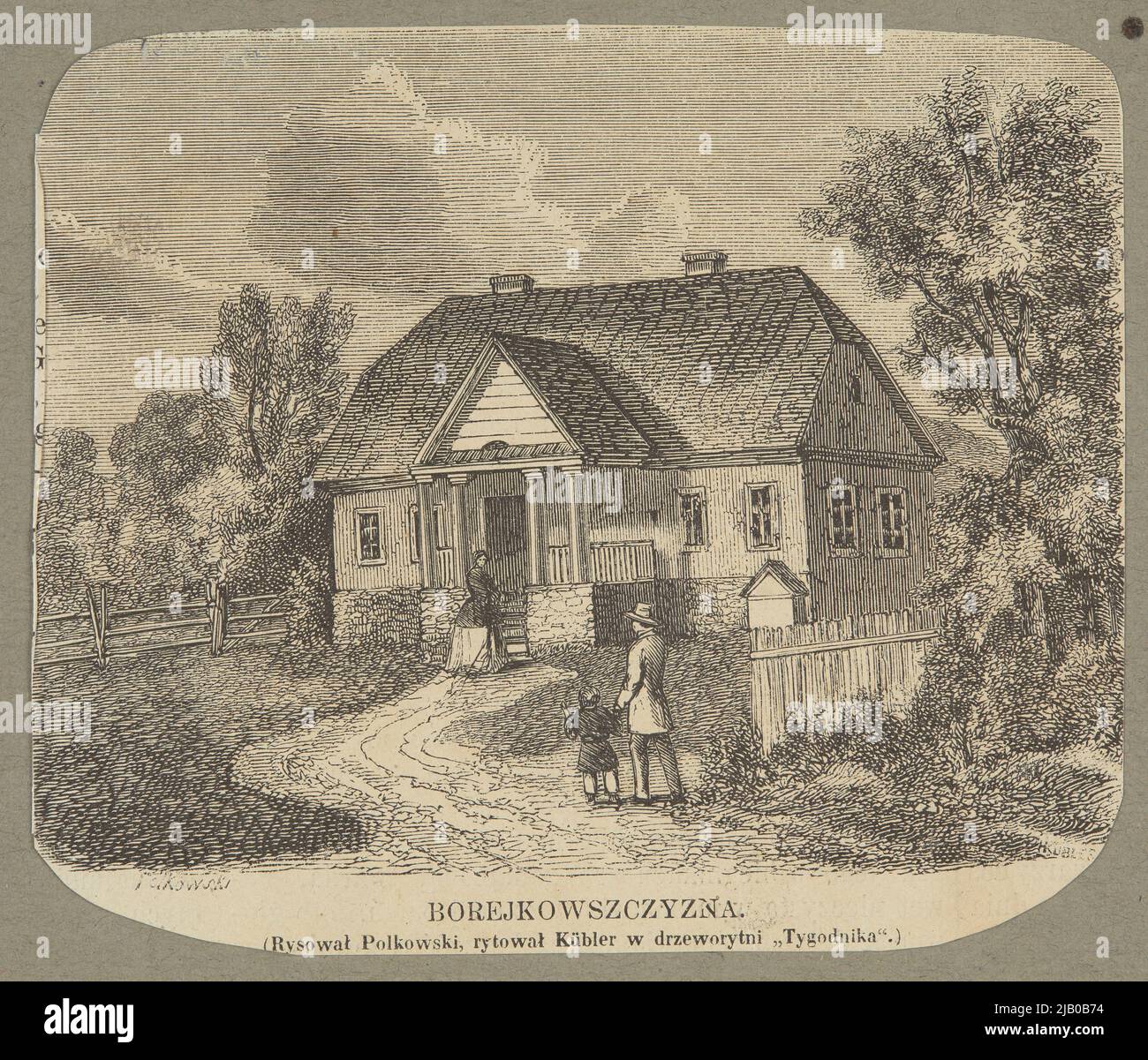 Borejkowszczyzna [village de la région de Vilnius] salle du bois de Tygodnik Ilustrowany, Kübler, Henryk (ca 1822 ..), Polkowski, I. Banque D'Images