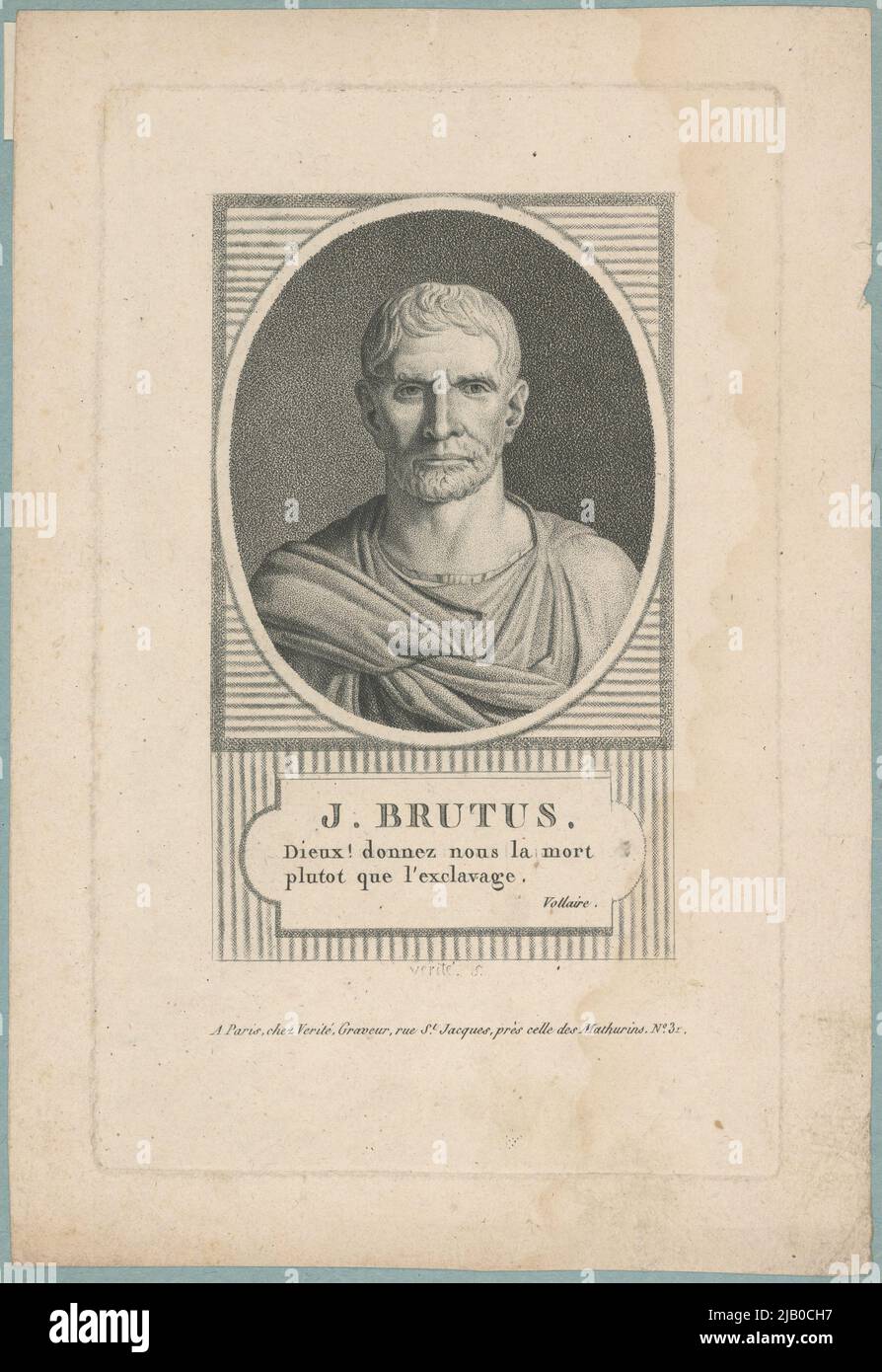 Juniusz Brutus (Lucius Junius Brutus, d. 509 BC Silva Arsia) politicien romain, le premier consul de Rome J. Brutus Truth Banque D'Images