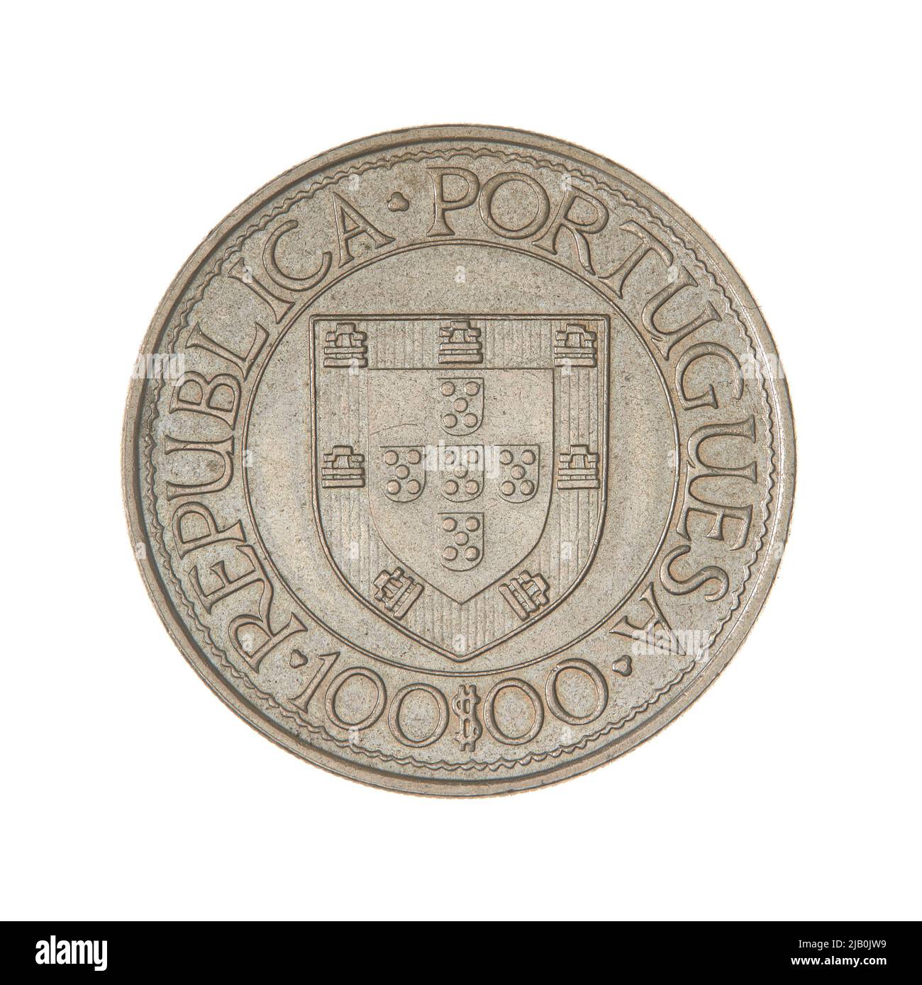 Portugal (République portugaise), 100 escudos, Lisbonne; 1988 – 500th anniversaire de la découverte du Cap de bonne espérance – Bartolomeu Dias Lisbon Mint, Vieira, Jorge (1922 1998) Banque D'Images