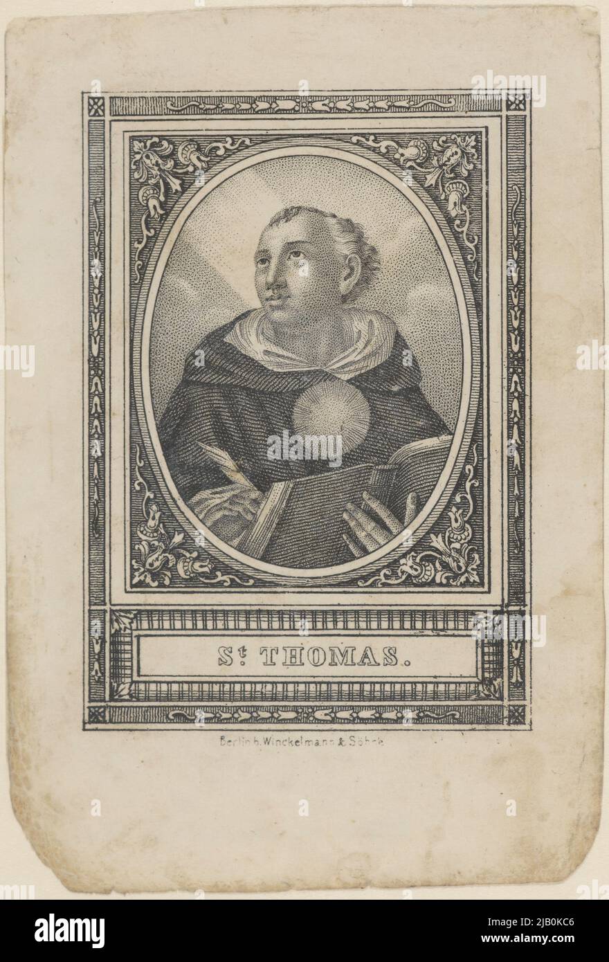 Saint Thomas (Saint Thomas [d'Aquin]) photo de dévotion agricole un: Winckelmann et fils Banque D'Images