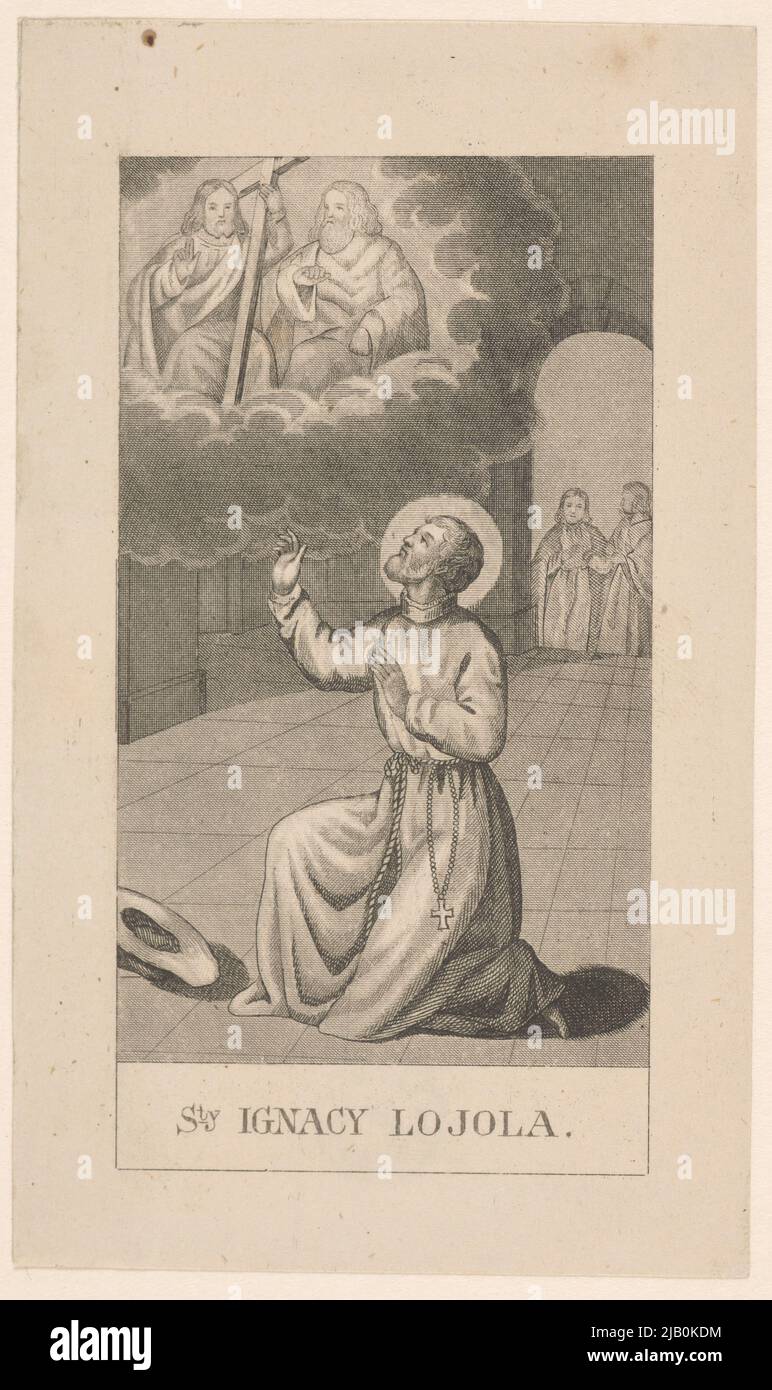 Ignacy Lojola style Devotional Picture inconnu Banque D'Images