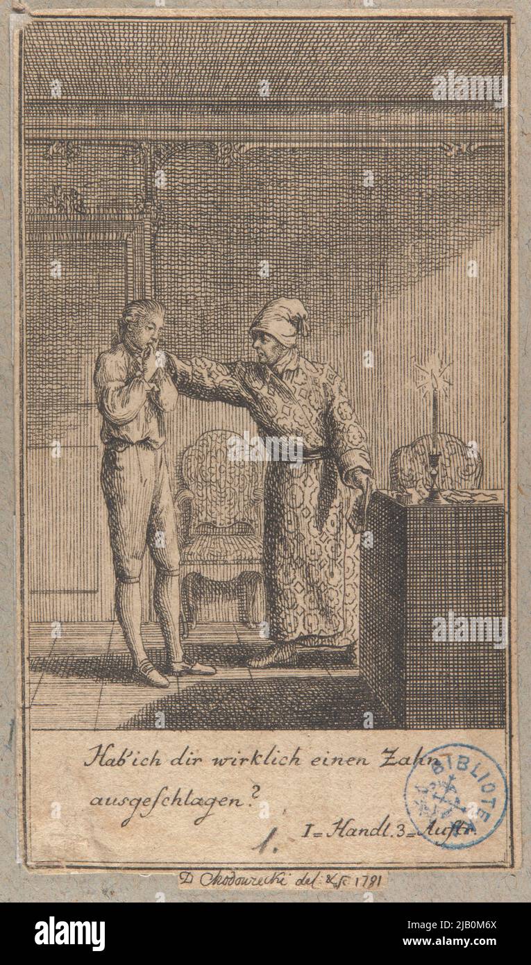 Ont 'leur Illustration n° 1 (de 12) à la pièce de G. F. Grossmann pas plus de six bols [pas plus de six bols] publié dans: Calendrier généalogique de Lauenburg pour 1792 Chodowiecki, Daniel Nikolaus (1726 1801) Banque D'Images