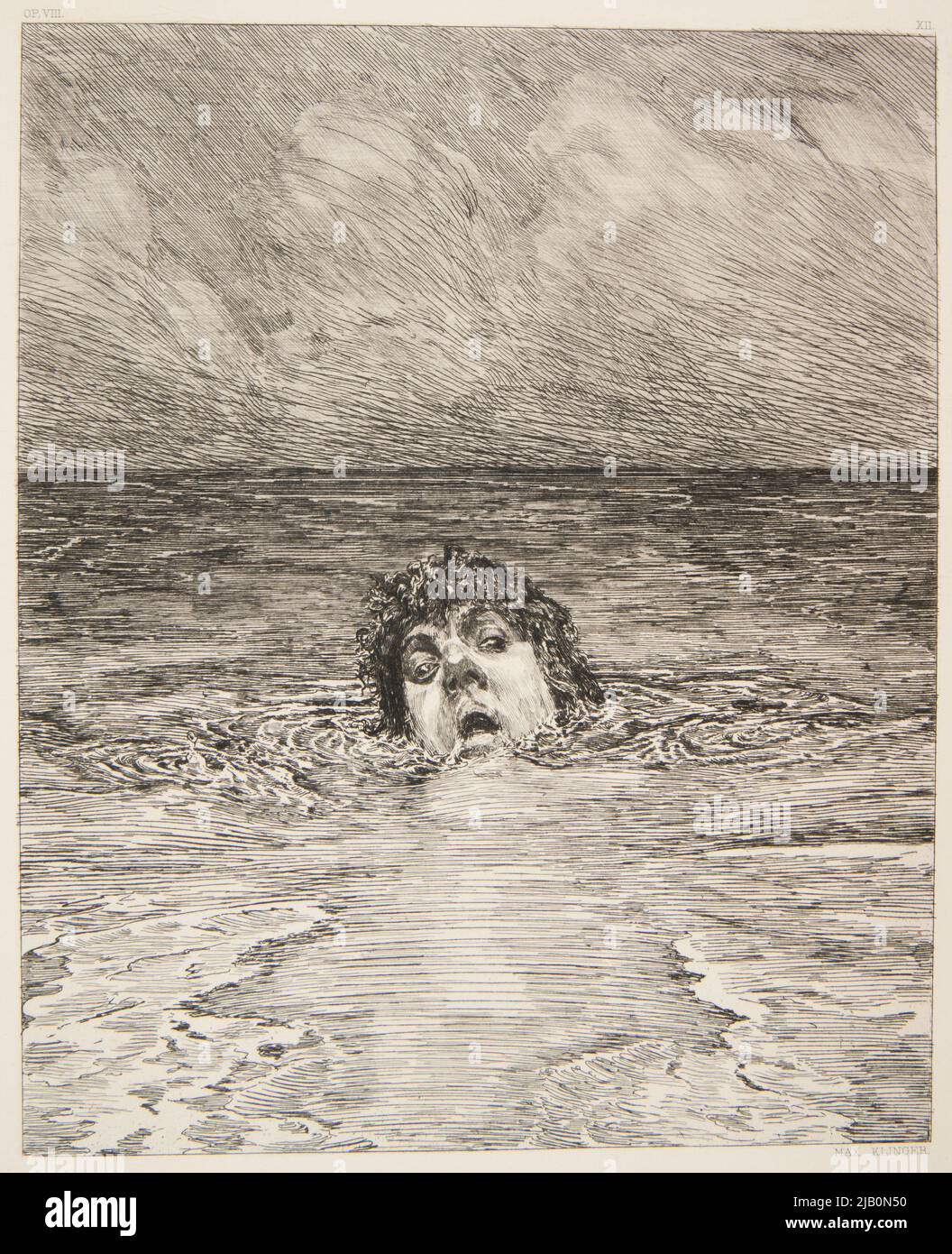 Discuter de l'épilepsie / la noyade l'épilepsie (TBL. XII) Portfolio: A Life / życie Klinger, Max (1857 1920) Banque D'Images