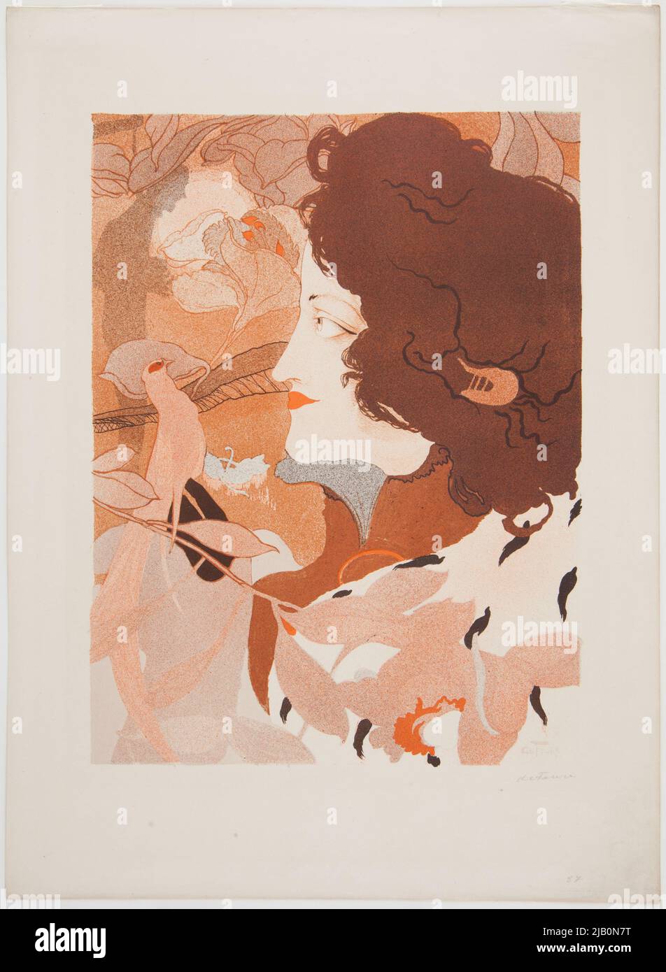 La femme fatale, Z: Etudes féminines le Paper Vert, Paris: L'Estampe Original (A. Marty) E, 1896 Feure, Georges de (1868 1943) W A C. Van Sluÿters, Joseph, l'Estampe Original (André Marty), Lemercier, Alfred Léon (XIX W.) Banque D'Images