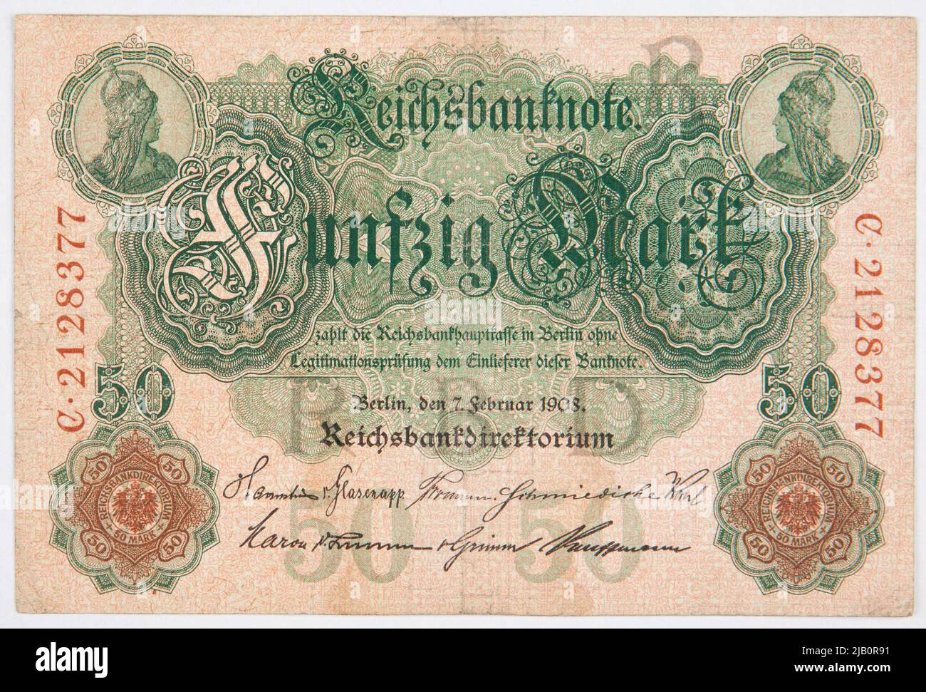 Cinquante marques (billets) Banque D'Images