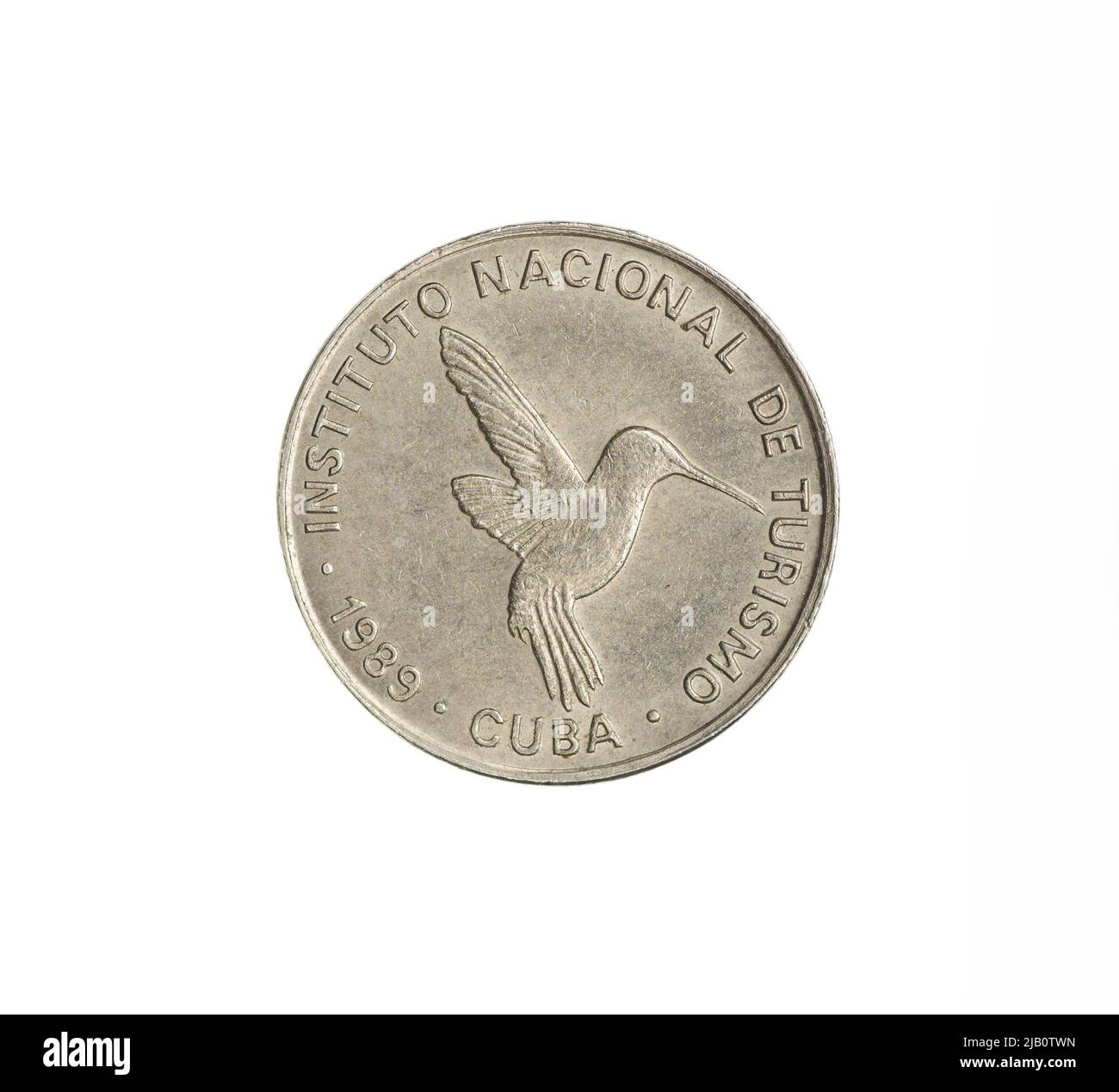 Kuba, (République de Kuba), 10 Centvos; 1989 Banque D'Images