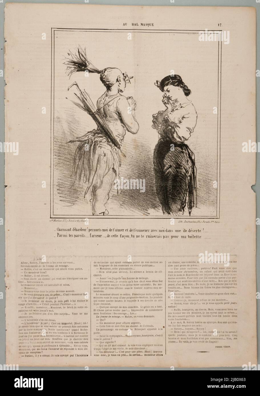 Débardeur charmant ! Permettez-moi de vous aimer [] , litografia z serii à la balle masquée W: Le char Maison Martinet, Beaumont, Charles E douard de (1821 1888), lith. Destouches (FL. 1853 1869) Banque D'Images