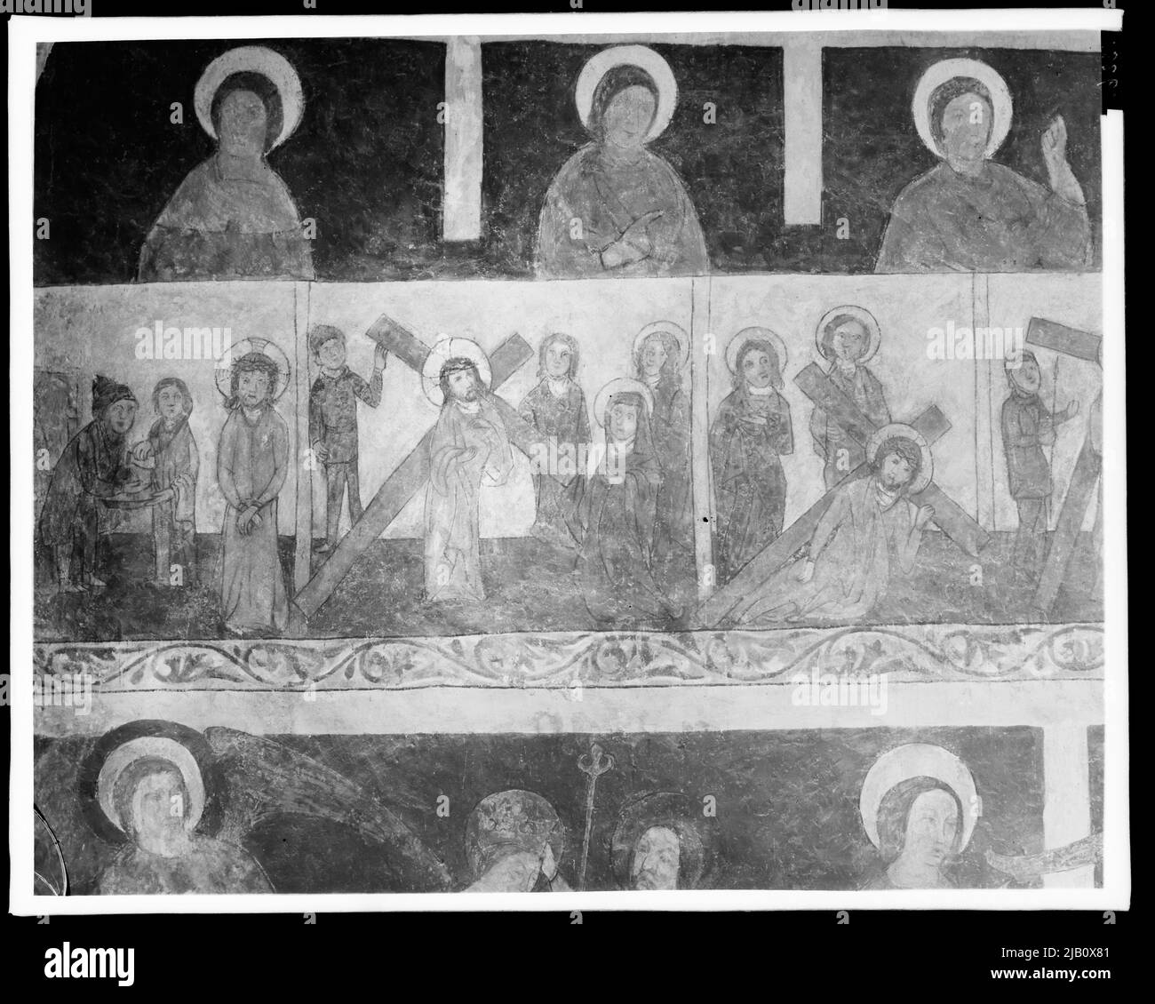 Czchów Église de la Nativité de la Sainte Vierge Marie Polychrome trois scènes de la passion inconnue Banque D'Images Czchów Église de la Nativité de la Sainte Vierge Marie Polychrome trois scènes de la passion inconnue Banque D'Images