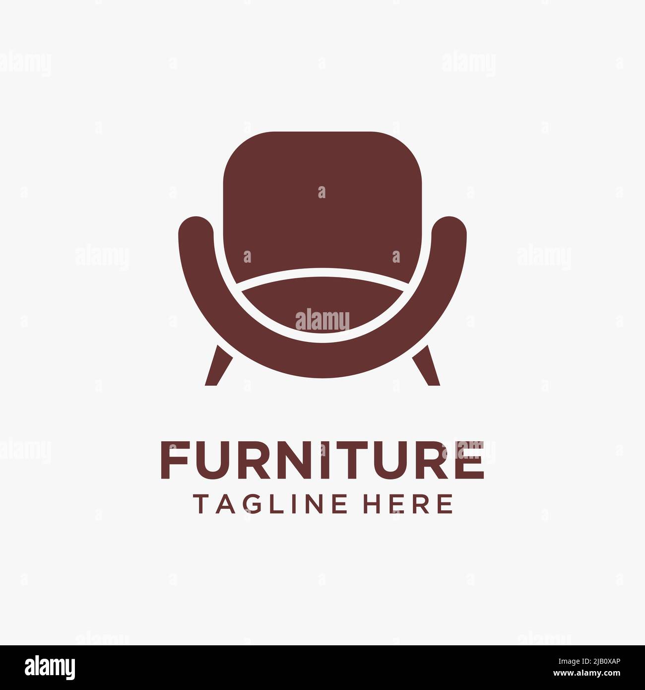 Logo de mobilier de canapé Illustration de Vecteur