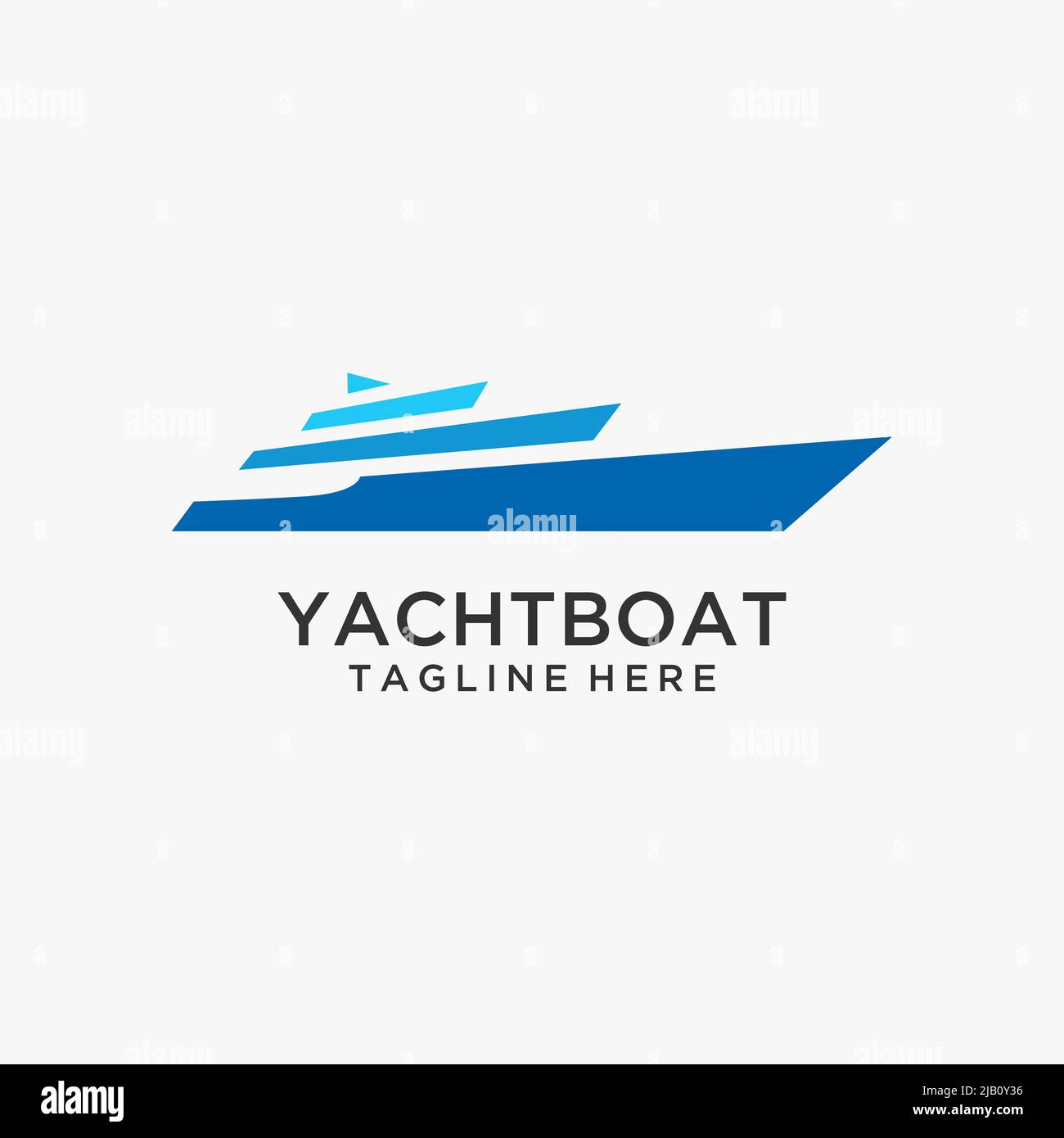 Design du logo du yacht Illustration de Vecteur