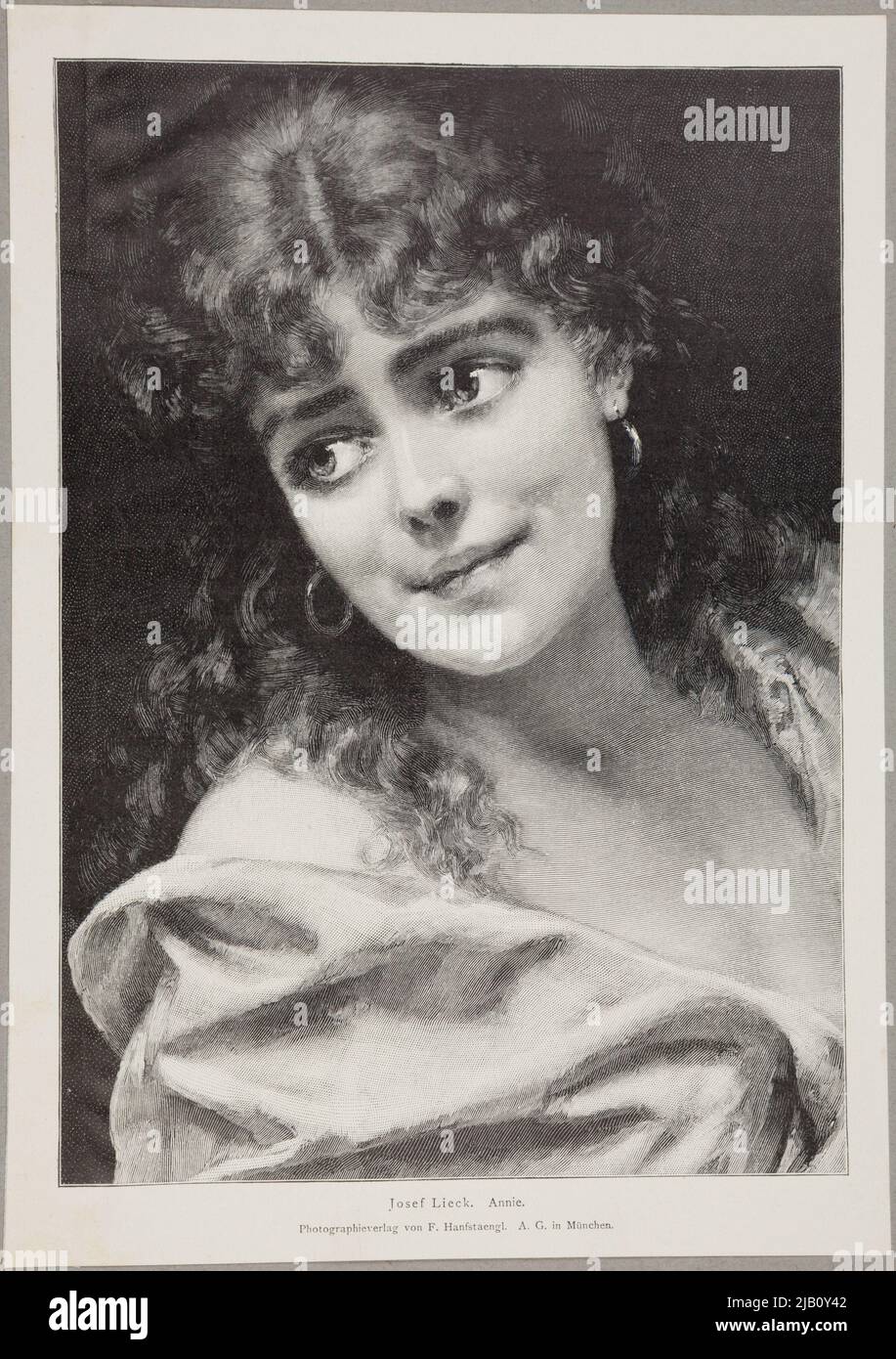 Annie selon Josef Liecka. Un clip d'un magazine allemand inconnu, Lieck, Josef Banque D'Images