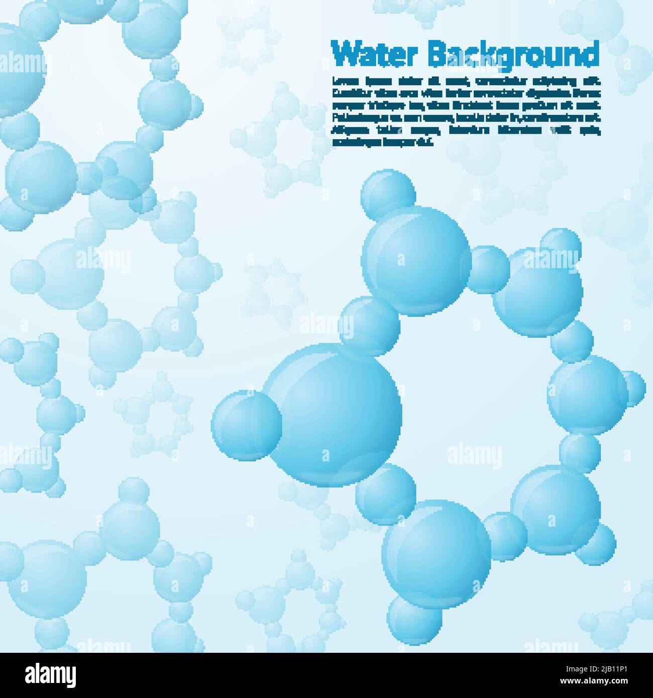 La structure de molécules d'eau de la chimie sciences nature background vector illustration Illustration de Vecteur