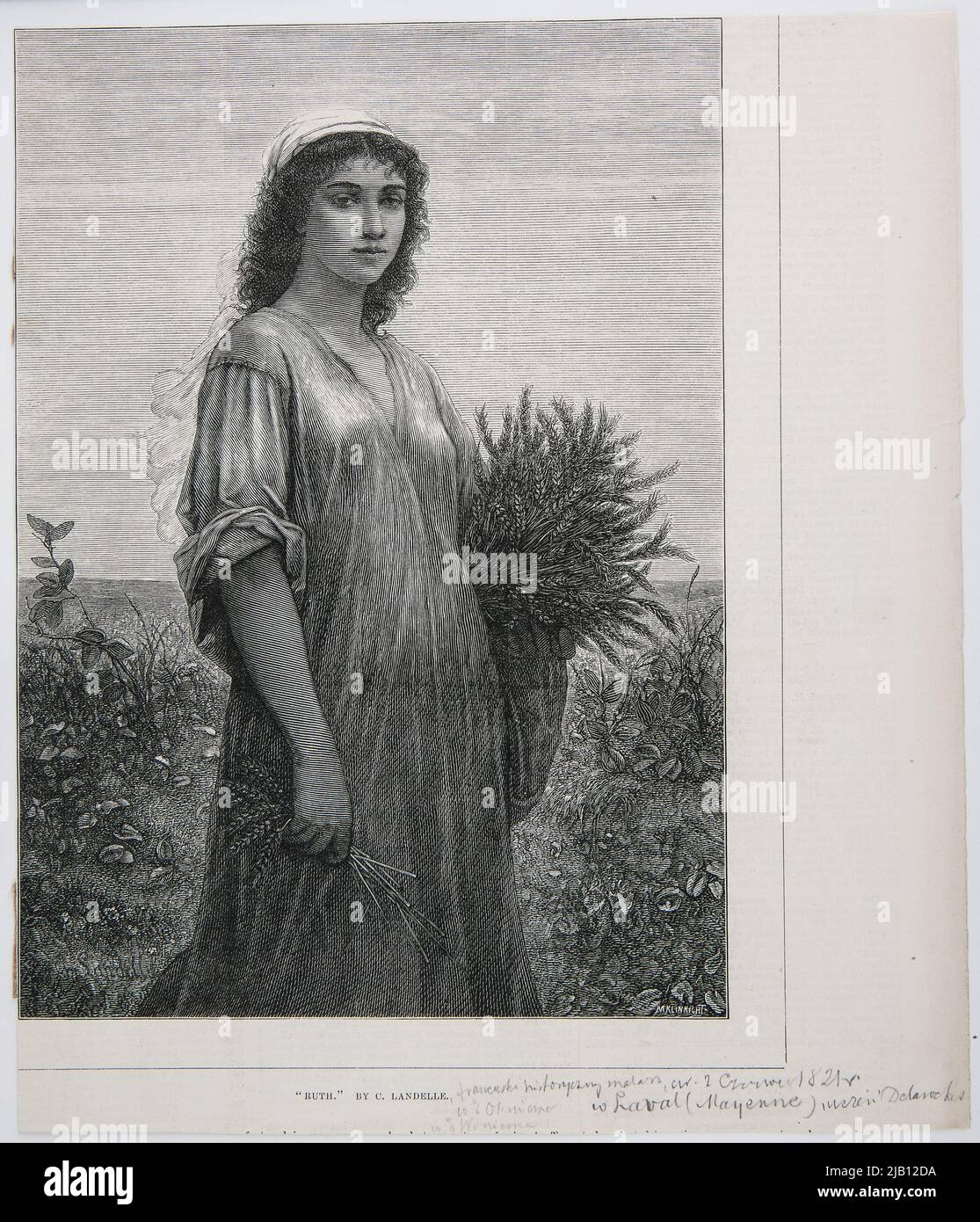 Ruth selon Charles Landelle. Magazine anglais Klinkicht, Moritz (1849 1932), Landelle, Charles (1821 1908) Banque D'Images