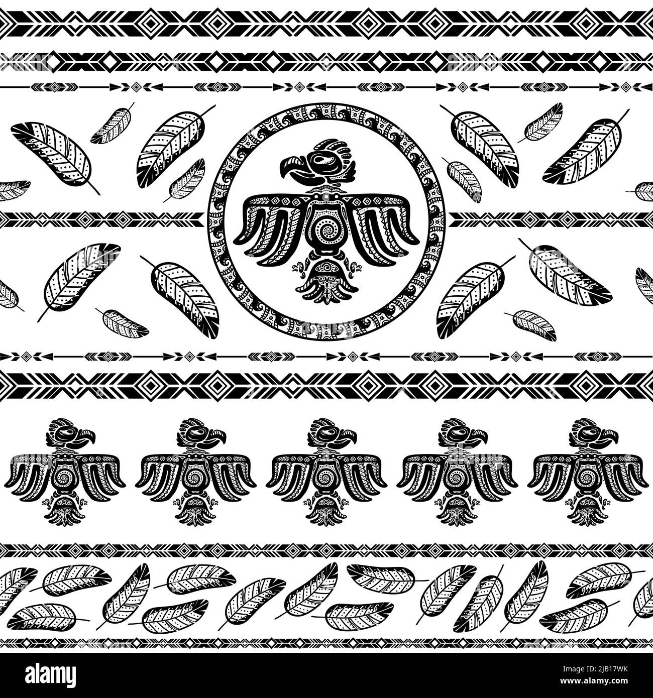 Indian tribal abstract pattern background vector illustration Illustration de Vecteur
