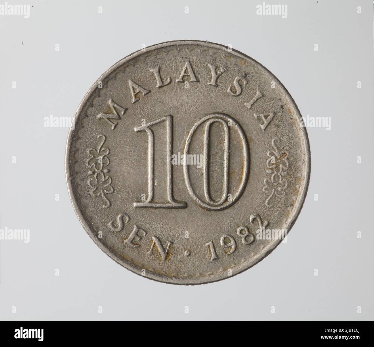 Pièce de monnaie de circulation: Malaisie, 10 Sen, 1982 Banque D'Images
