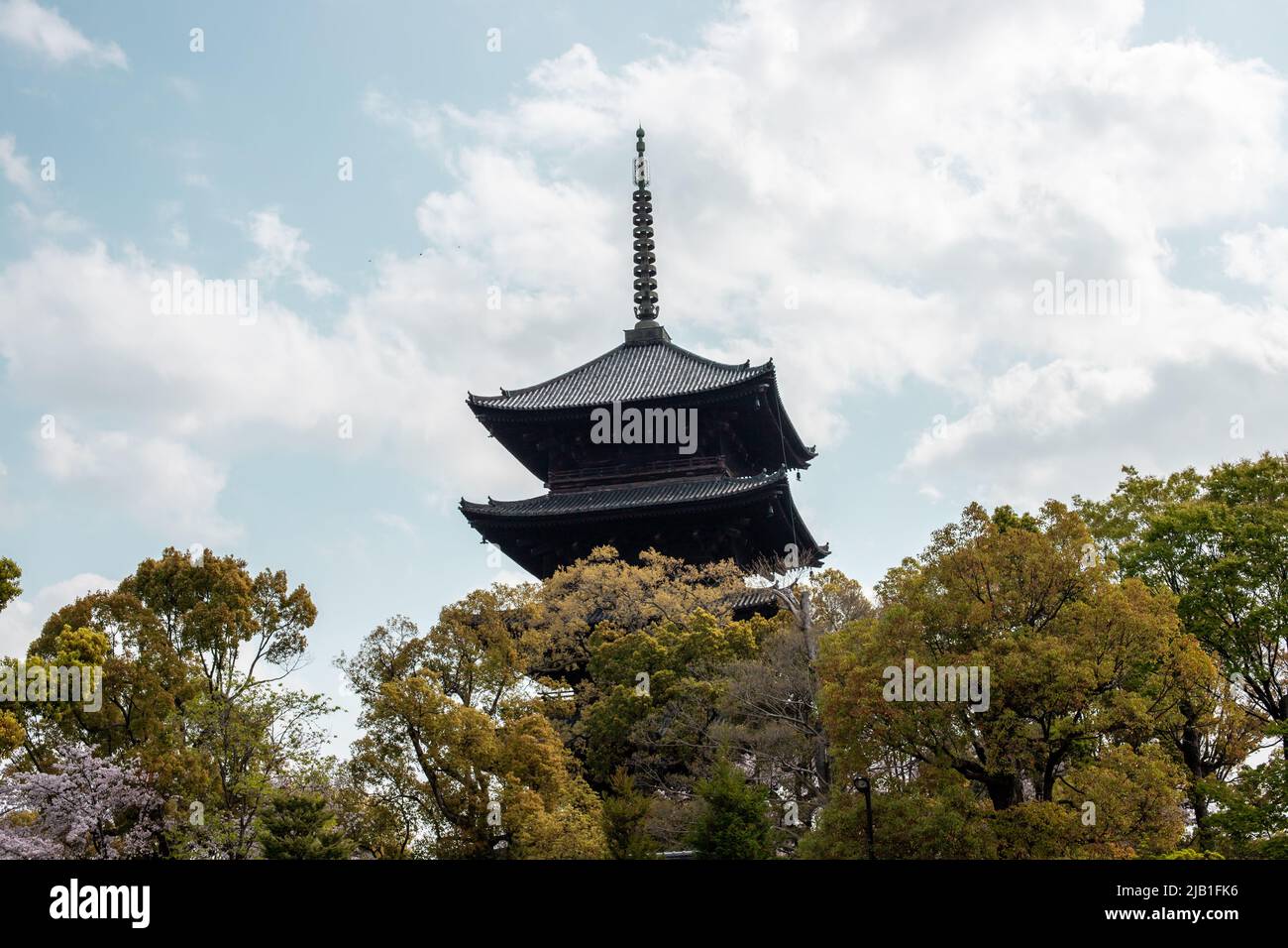 La Pagode (gojunoto) de 5 storied de to-ji. La pagode originale a été construite au 9th siècle et a été reconstruite par ordre il est de 54,8 mètres (180 pieds) de haut Banque D'Images