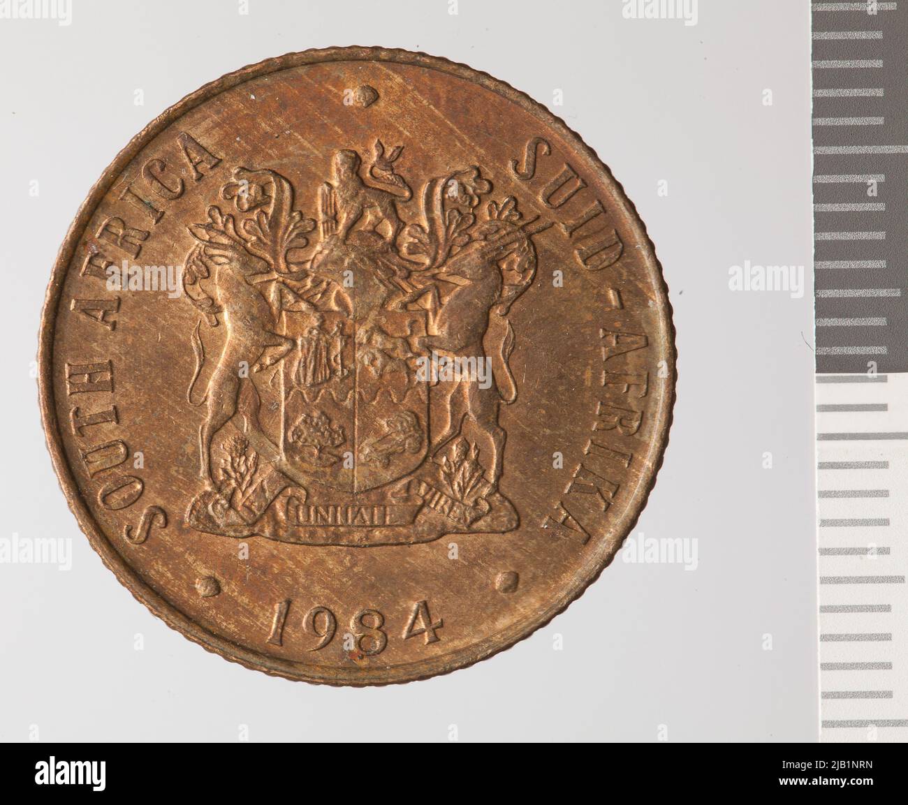 République d'Afrique du Sud, 2 cents, 1984 Sassee, Tommy, van Zyl, Janv Banque D'Images