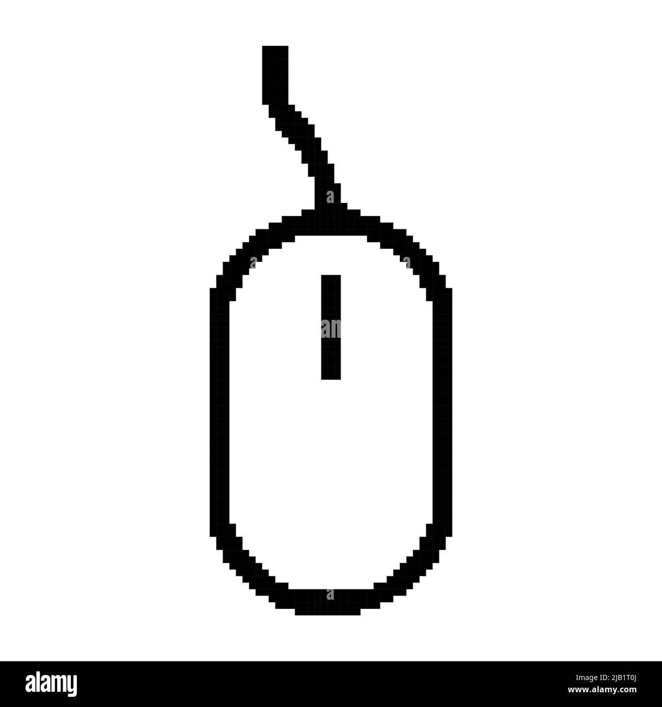 Symbole de l'icône du curseur de pixels de la souris Illustration de Vecteur