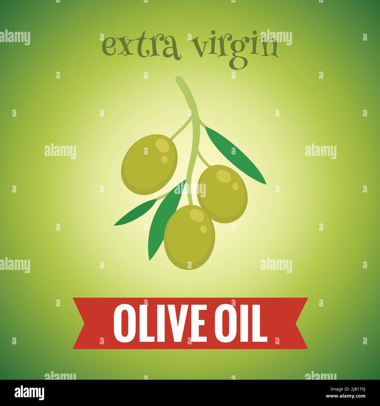 Illustration vectorielle de fond d'huile extra vierge d'olive bio Illustration de Vecteur