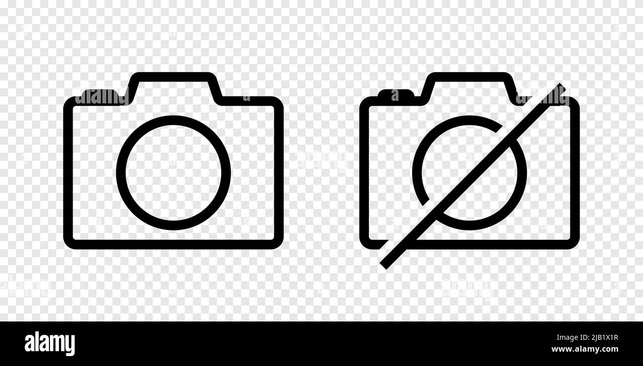 Aucune icône de photo définie sur un arrière-plan transparent Illustration de Vecteur