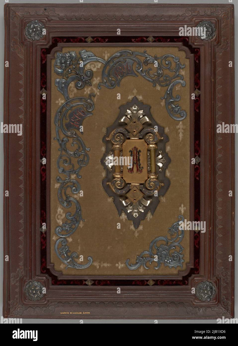 Diplôme désignant Adam Asnyk membre de l'honorifique du cercle littéraire et artistique de Lviv Banque D'Images