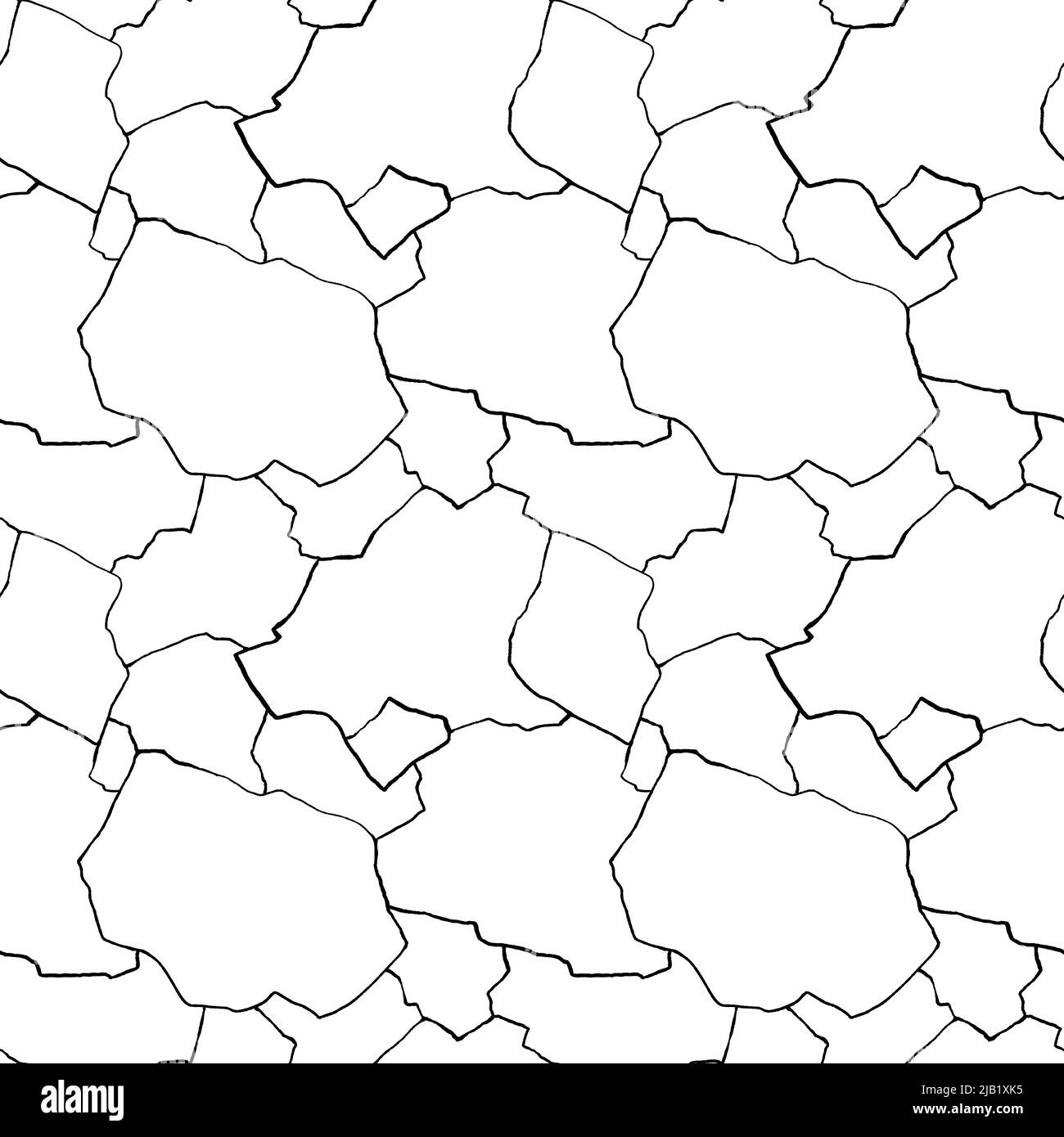 kintsugi art sans couture motif de éclats et de fragments de barbes différents avec des lignes fines. Illustration de Vecteur