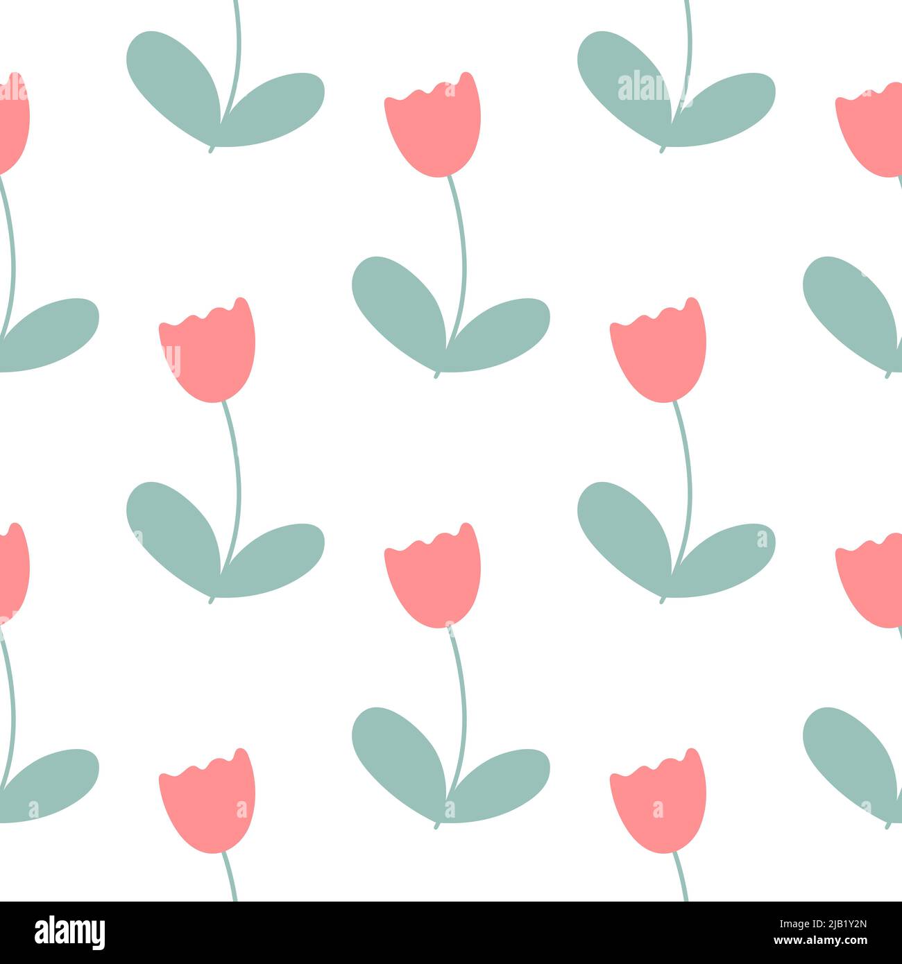 Tulipes fleuris motif sans coutures été. Fond floral doux. Modèle pour papier peint, textile, papier et design Print flowers REPEAT Vector illus Illustration de Vecteur
