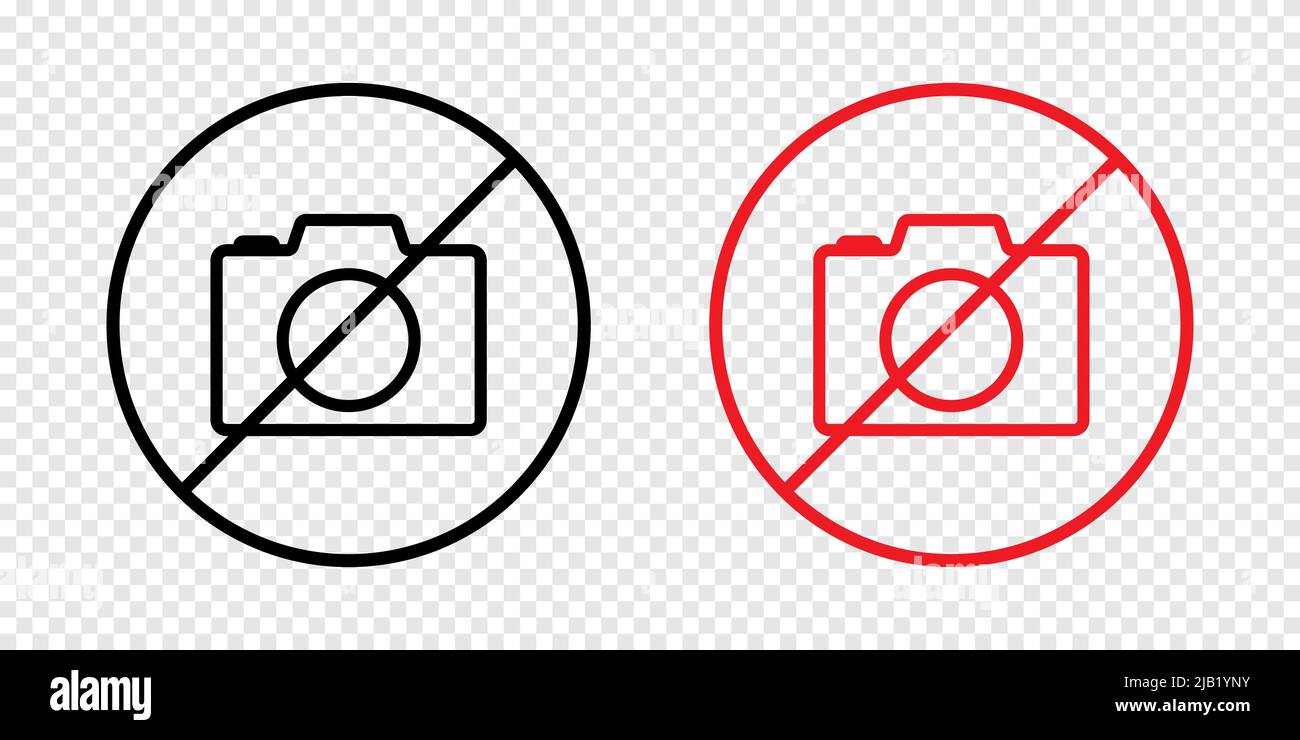 Aucune icône de photo définie sur un arrière-plan transparent Illustration de Vecteur