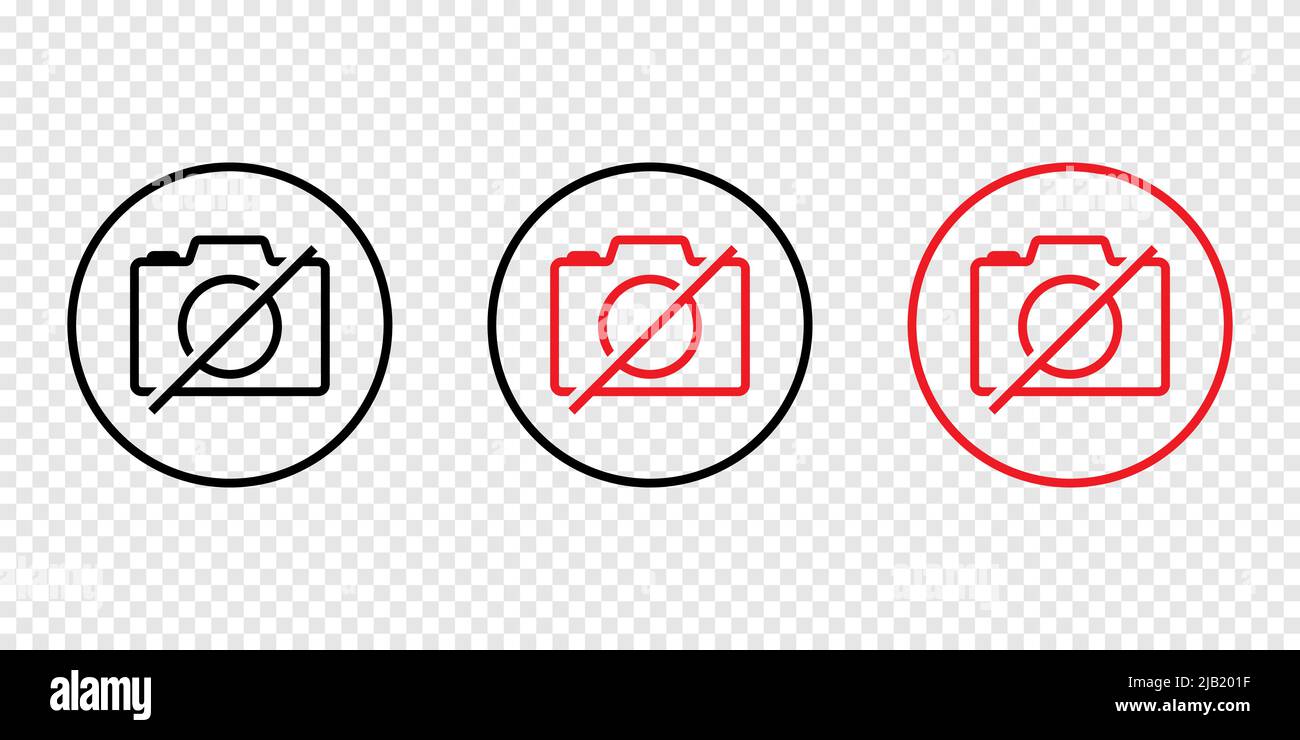 Aucune icône de photo définie sur un arrière-plan transparent Illustration de Vecteur