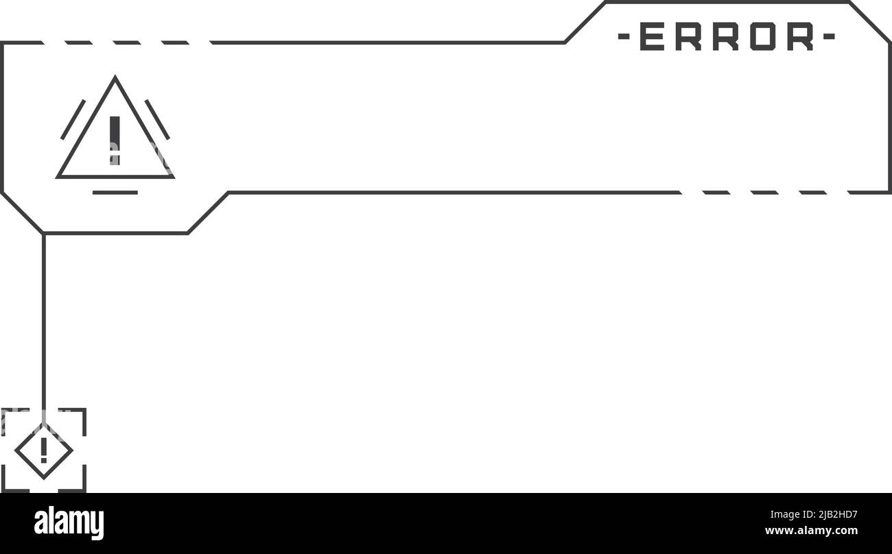 Légende du message d'erreur. Élément d'interface avec icône attention Illustration de Vecteur