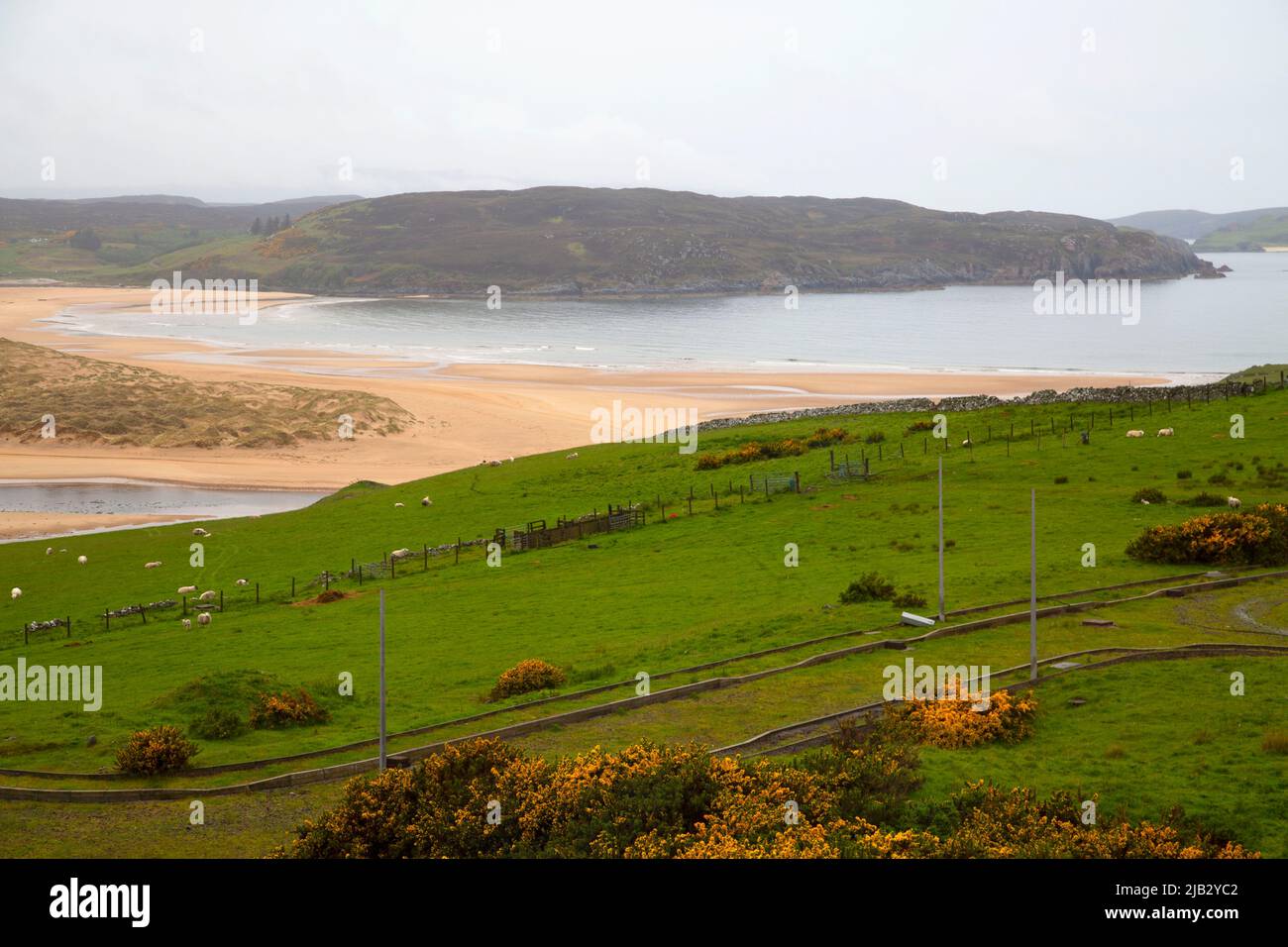 Vue sur la baie de Torrisdale depuis Bettyhil, Sutherland, Écosse Banque D'Images
