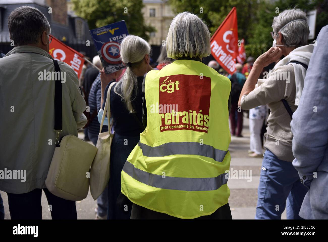 Démonstration des retraités de la CGT pour la dévaluation de la pension, à Paris, France sur 2 juin 2022. Photo de Patrice Pierrot/ABACAPRESS.COM Banque D'Images