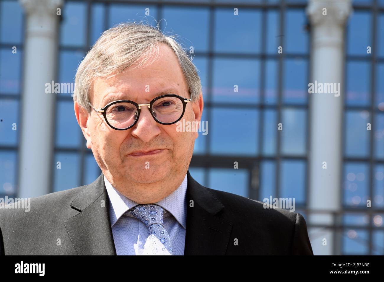 Cologne, Allemagne. 02nd juin 2022. Abraham Lehrer, vice-président du Conseil central des Juifs lors de la conférence de presse sur le programme de Shalom Music Cologne le festival de musique se tiendra dans le cadre de l'année du festival juif de 4 à 11.08.2022. Credit: Horst Galuschka/dpa/Alay Live News Banque D'Images