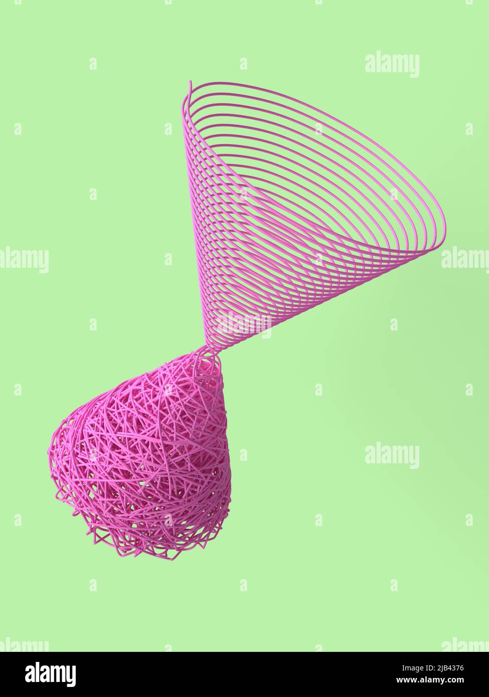 démêlez-vous du chaos à l'ordre - déclin vs progrès 3d illustration Banque D'Images